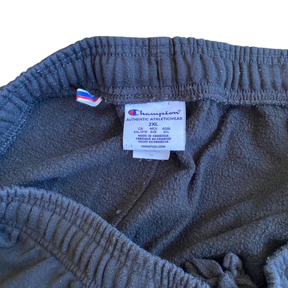 Men’s XXL Champion Black Sweatpants | Elastic Waist & Side Pockets - Picture 3 of 5